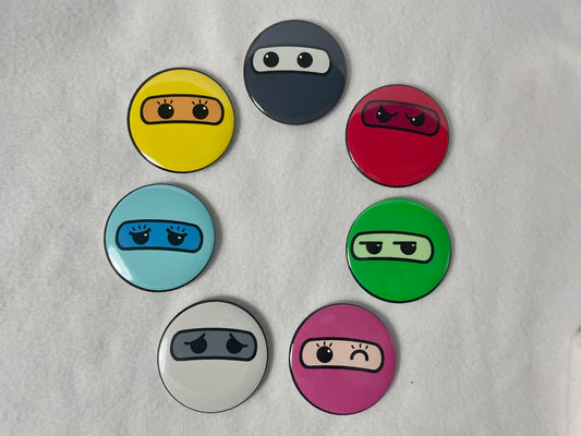 Ninja Buddiez Button Set (2.25”)