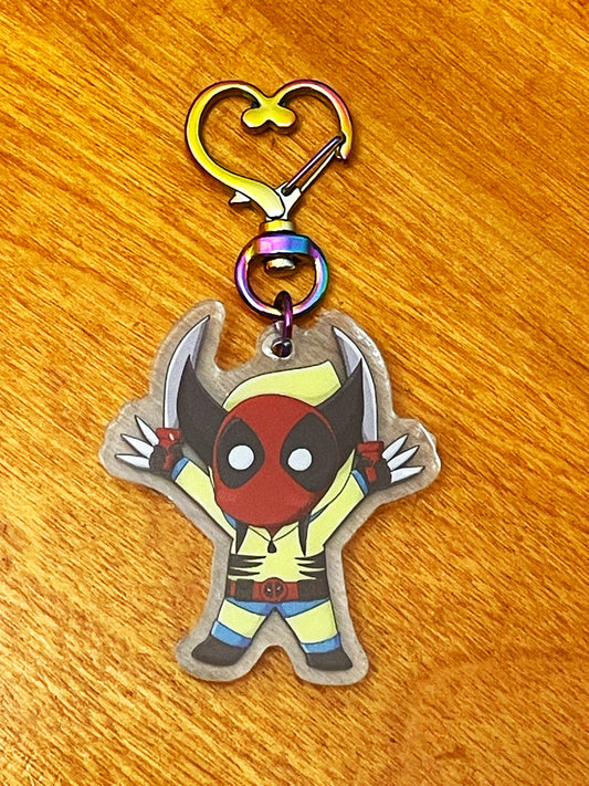 Deadpool ~ Wolverine Inspired Onesie Charm